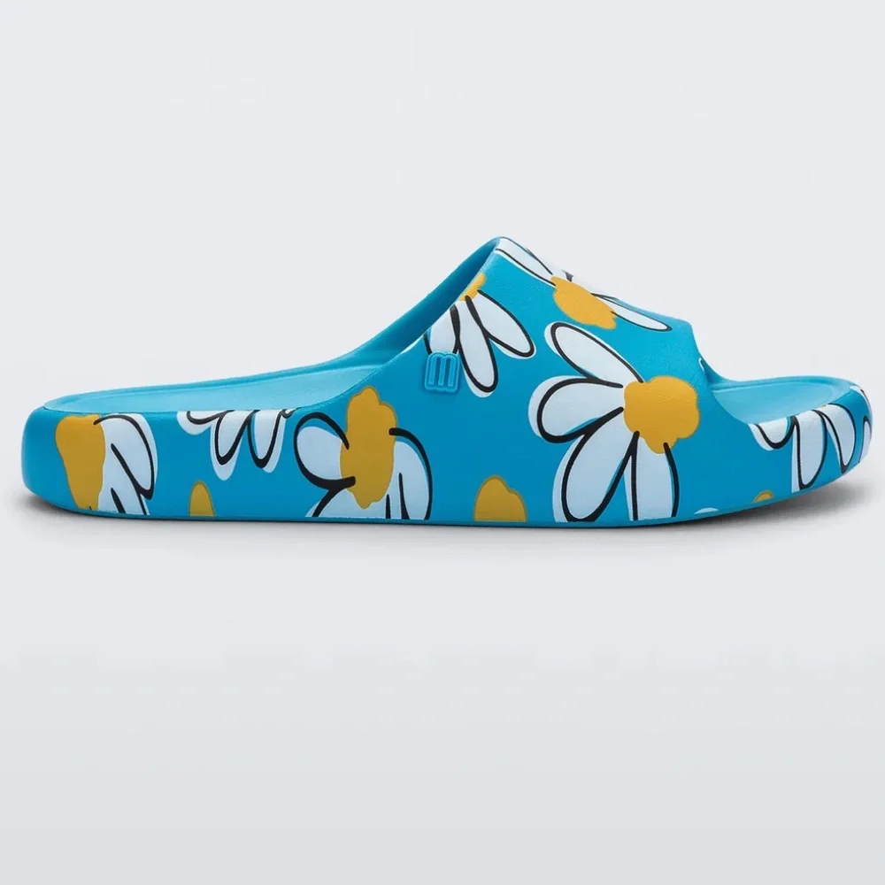 Melissa Blue Floral Slides - Picture 3 of 3